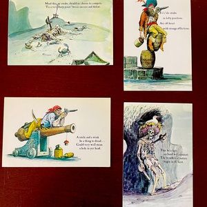 Disneyland postcards Pirates of the Caribbean vintage mint condition 1966